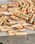 Natural Mini Wooden Clothespins Clips 50 COUNT Pins